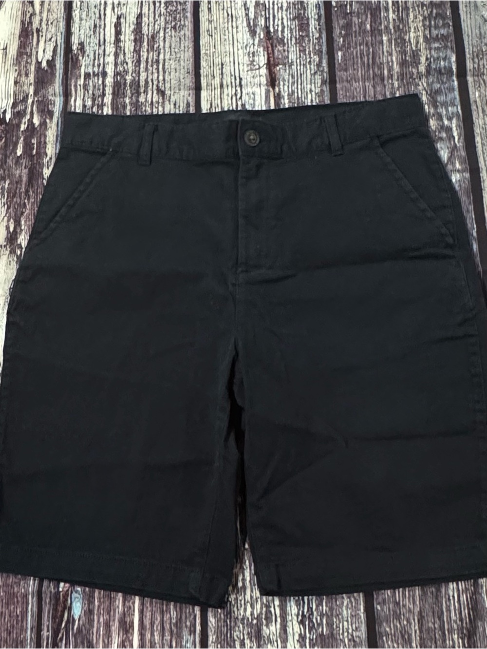 The Children's Place Boys HUSKY Flat Front Stretch Fabric Shorts in New Navy
